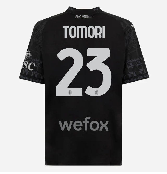 JERSEY-AC-Milan-x-Pleasures-2023-24–Dark-version-23-Fikayo-Tomori-1 Collection | AC Milan Kits Collection | AC Milan Kits