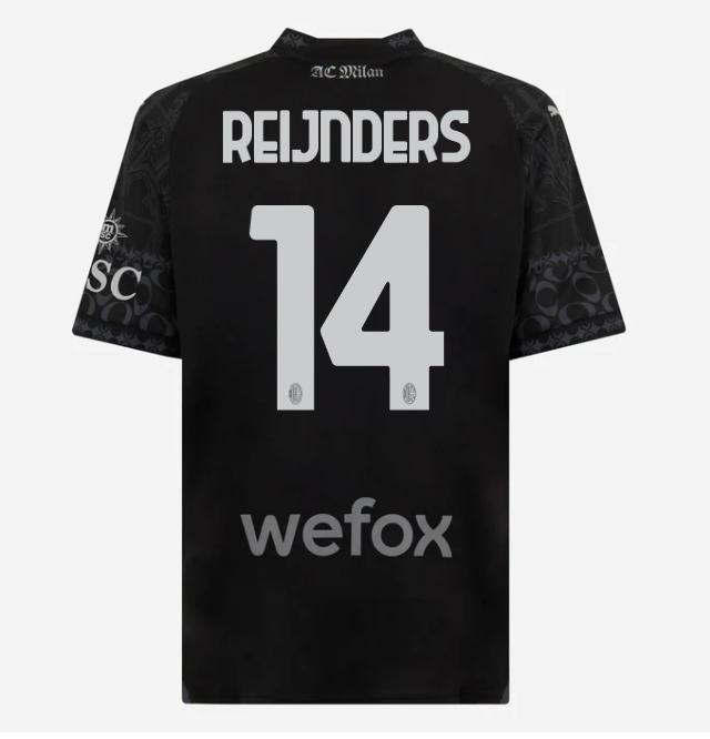 jersey-ac-milan-x-pleasures-202324-dark-version-14-tijjani-reijnders Collection | AC Milan Kits Collection | AC Milan Kits