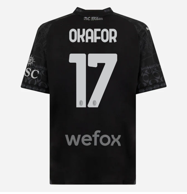 jersey-ac-milan-x-pleasures-202324-dark-version-17-noah-okafor Collection | AC Milan Kits Collection | AC Milan Kits
