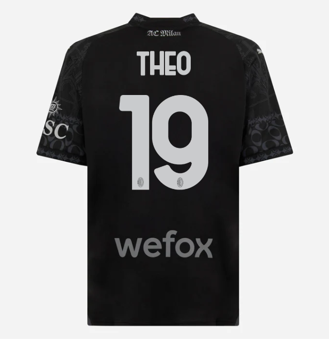 jersey-ac-milan-x-pleasures-202324-dark-version-19-theo-hernández Collection | AC Milan Kits Collection | AC Milan Kits