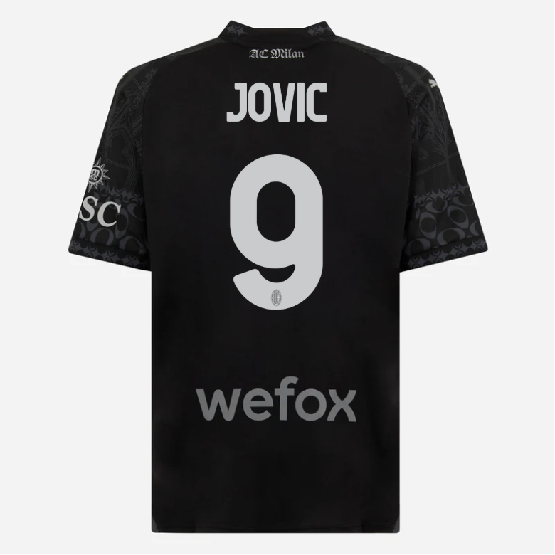 jersey-ac-milan-x-pleasures-202324-dark-version-9-luka-jović Collection | AC Milan Kits Collection | AC Milan Kits
