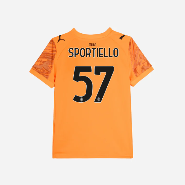 milan goalkeeper away 202526 kids jersey – 57 marco sportiello Collection | AC Milan Kits Collection | AC Milan Kits