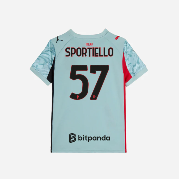 milan goalkeeper home 202526 kids jersey – 57 marco sportiello Collection | AC Milan Kits Collection | AC Milan Kits
