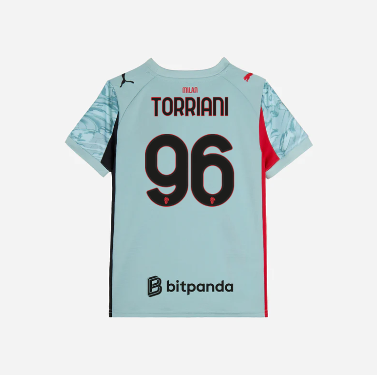 milan goalkeeper home 202526 kids jersey – 96 lorenzo torriani Collection | AC Milan Kits Collection | AC Milan Kits