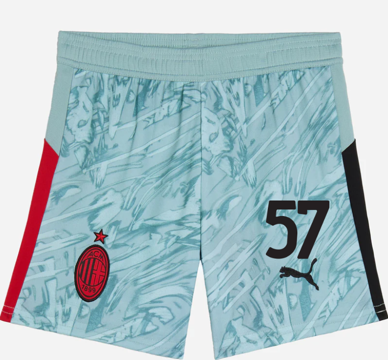 milan goalkeeper home 202526 kidsshorts – 57 marco sportiello Collection | AC Milan Kits Collection | AC Milan Kits
