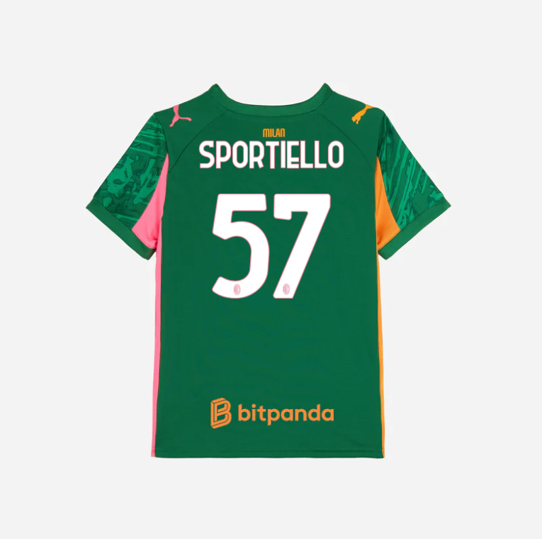 milan goalkeeper third 202526 kids jersey – 57 marco sportiello Collection | AC Milan Kits Collection | AC Milan Kits