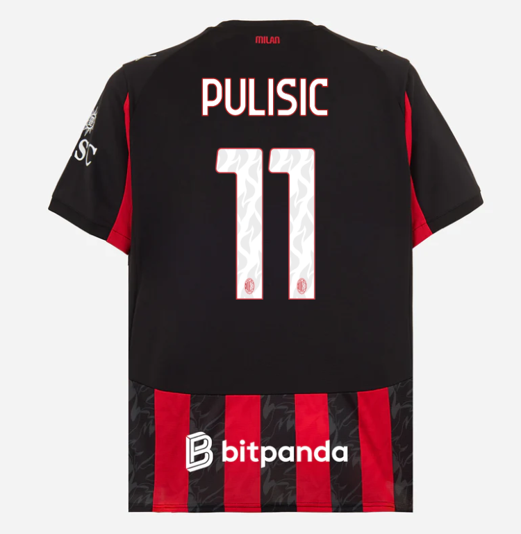 milan home 202526 jersey – 11 christian pulisic Collection | AC Milan Kits Collection | AC Milan Kits