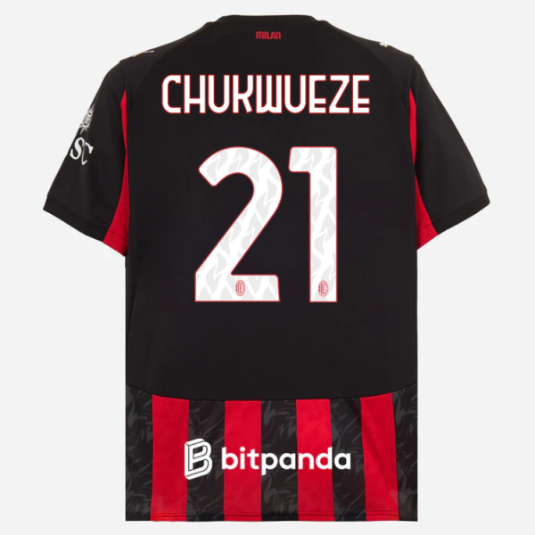 milan home 202526 jersey – 21 samuel chukwueze Collection | AC Milan Kits Collection | AC Milan Kits