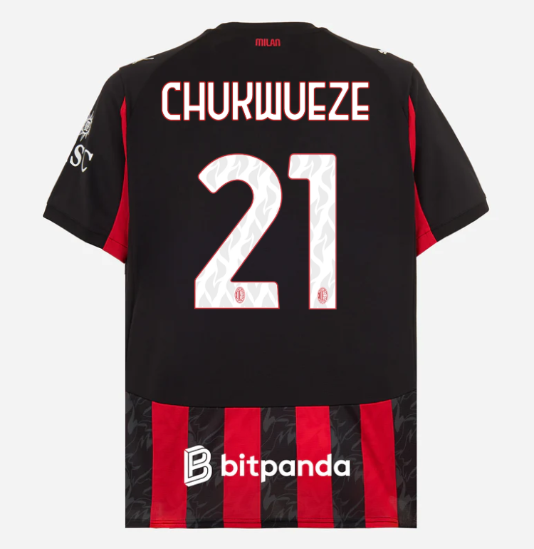 milan home 202526 jersey – 21 samuel chukwueze Collection | AC Milan Kits Collection | AC Milan Kits