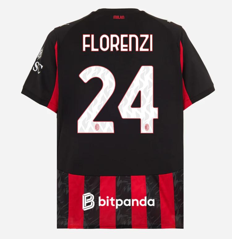milan home 202526 jersey – 24 alessandro florenzi Collection | AC Milan Kits Collection | AC Milan Kits