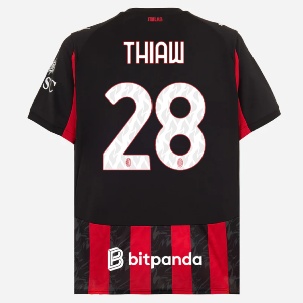milan home 202526 jersey – 28 malick thiaw Collection | AC Milan Kits Collection | AC Milan Kits