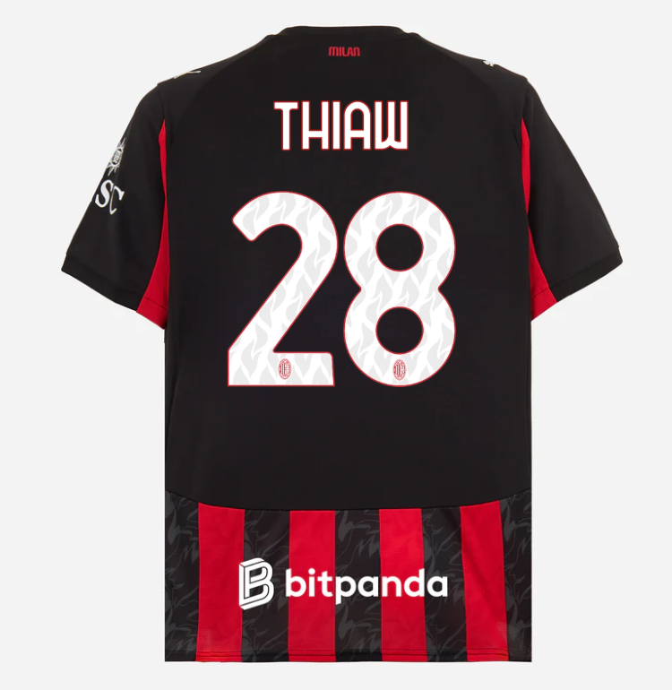 milan home 202526 jersey – 28 malick thiaw Collection | AC Milan Kits Collection | AC Milan Kits
