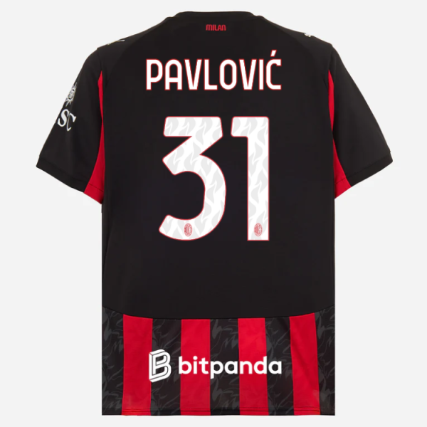 milan home 202526 jersey – 31 strahinja pavlović Collection | AC Milan Kits Collection | AC Milan Kits