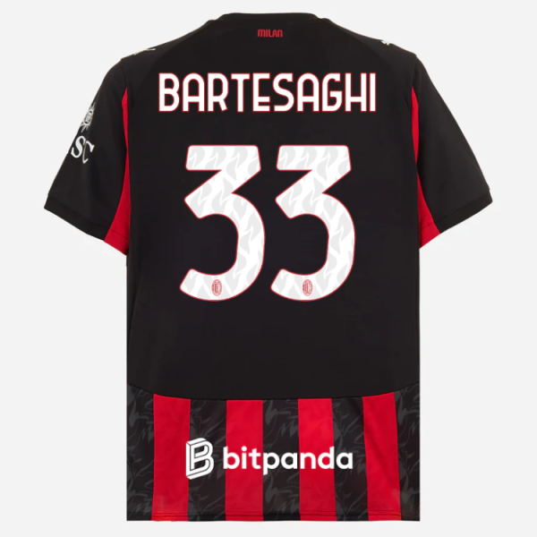 milan home 202526 jersey – 33 davide bartesaghi Collection | AC Milan Kits Collection | AC Milan Kits