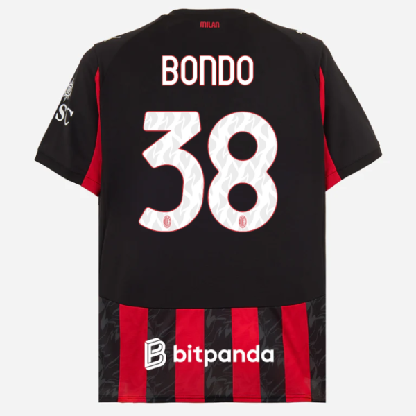 milan home 202526 jersey – 38 warren bondo Collection | AC Milan Kits Collection | AC Milan Kits