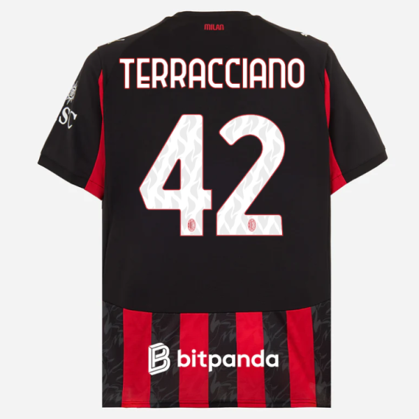 milan home 202526 jersey – 42 filippo terracciano Collection | AC Milan Kits Collection | AC Milan Kits