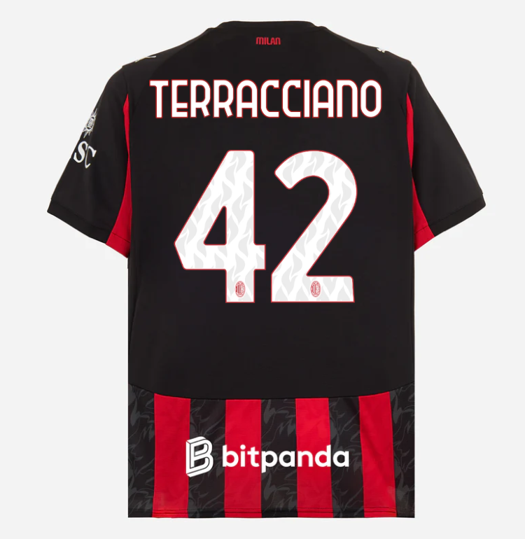 milan home 202526 jersey – 42 filippo terracciano Collection | AC Milan Kits Collection | AC Milan Kits