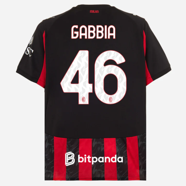 milan home 202526 jersey – 46 matteo gabbia Collection | AC Milan Kits Collection | AC Milan Kits