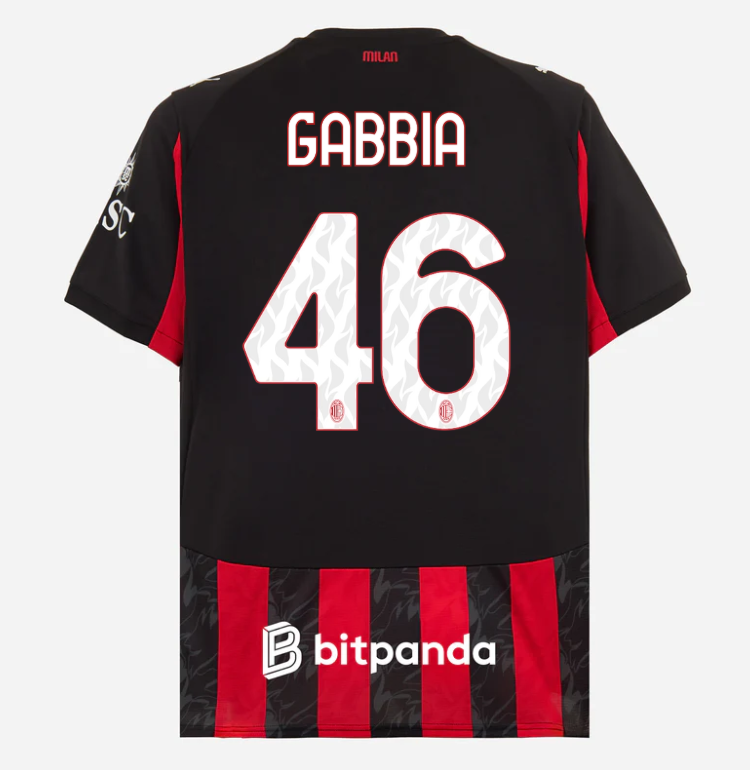 milan home 202526 jersey – 46 matteo gabbia Collection | AC Milan Kits Collection | AC Milan Kits