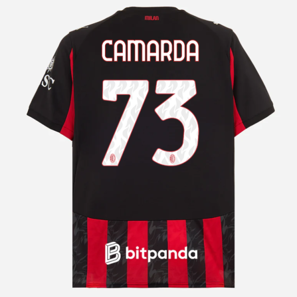 milan home 202526 jersey – 73 francesco camarda Collection | AC Milan Kits Collection | AC Milan Kits