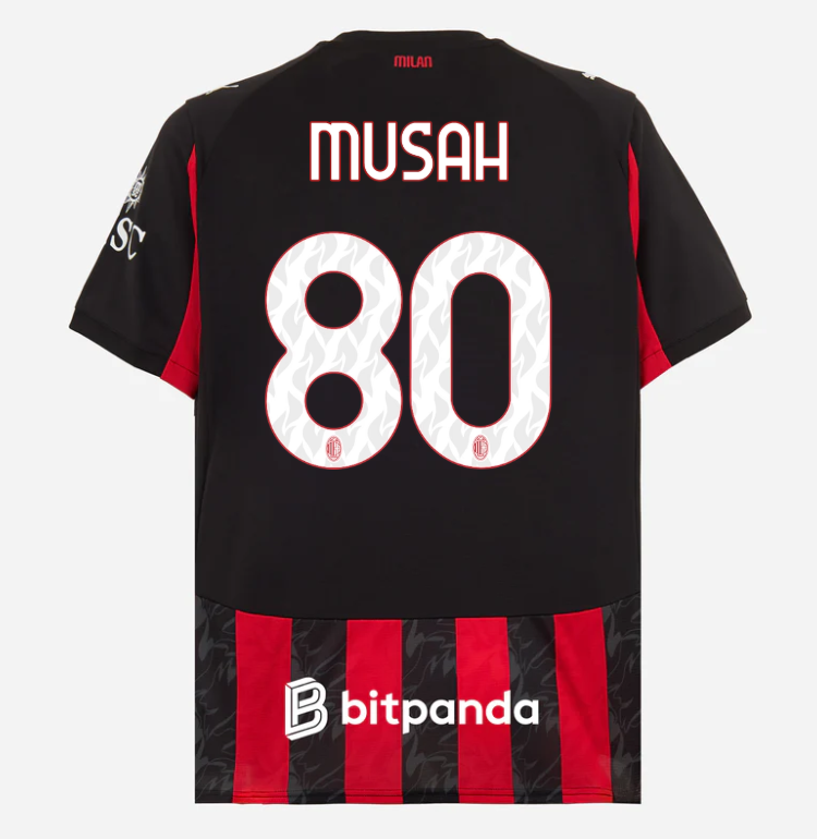 milan home 202526 jersey – 80 yunus musah Collection | AC Milan Kits Collection | AC Milan Kits