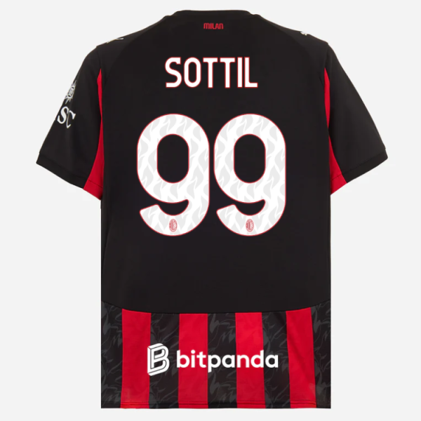 milan home 202526 jersey – 99 riccardo sottil Collection | AC Milan Kits Collection | AC Milan Kits