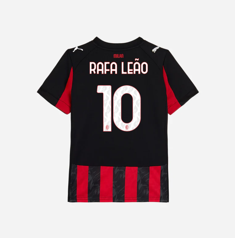 milan home 202526 kids jersey – 10 rafael leão Collection | AC Milan Kits Collection | AC Milan Kits