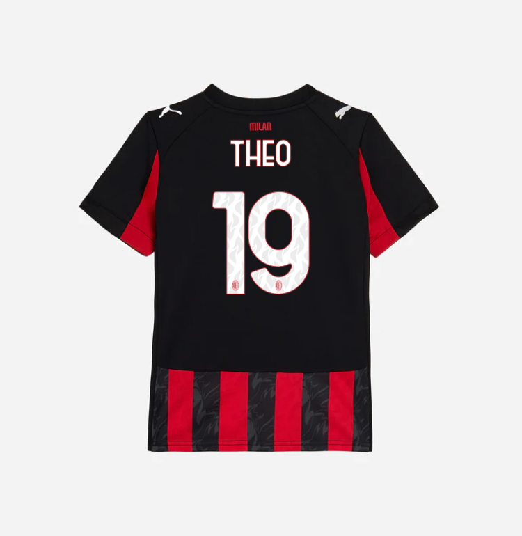 milan home 202526 kids jersey – 19 theo hernández Collection | AC Milan Kits Collection | AC Milan Kits
