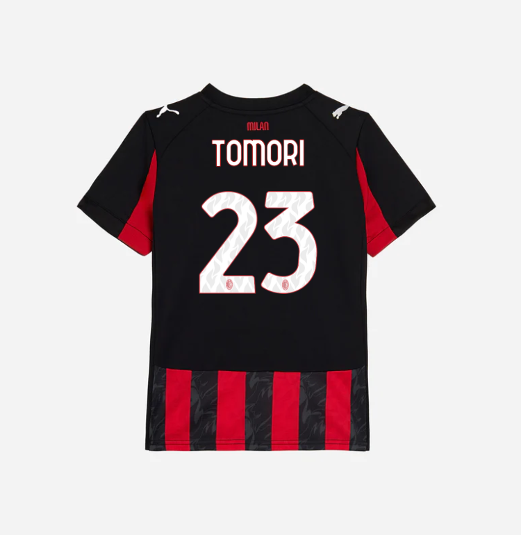 milan home 202526 kids jersey – 23 fikayo tomori Collection | AC Milan Kits Collection | AC Milan Kits