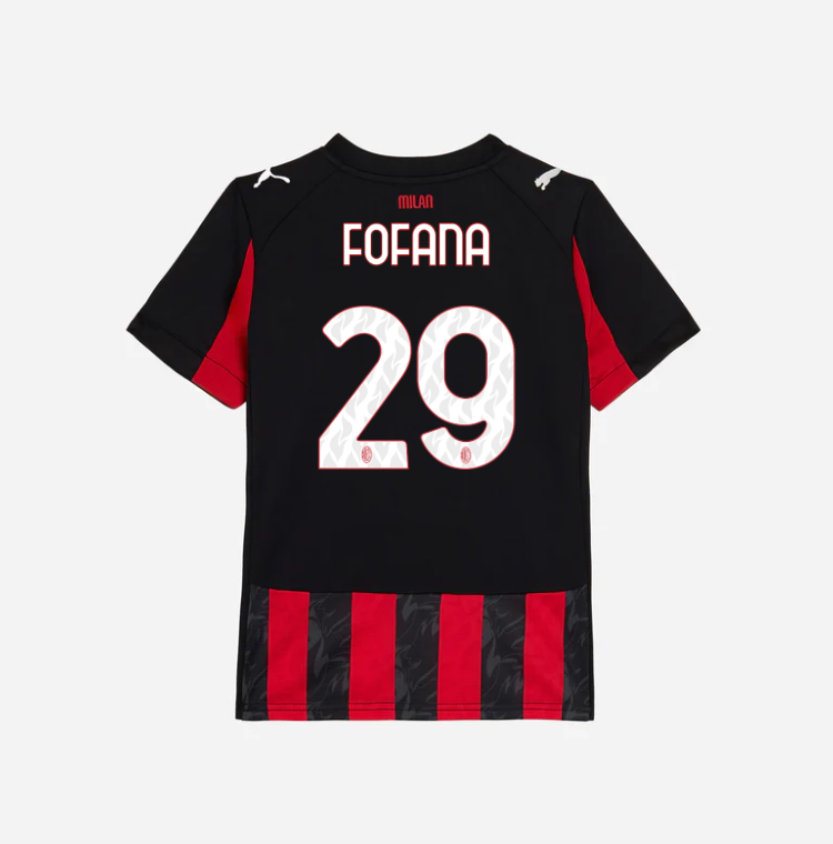 milan home 202526 kids jersey – 29 youssouf fofana Collection | AC Milan Kits Collection | AC Milan Kits