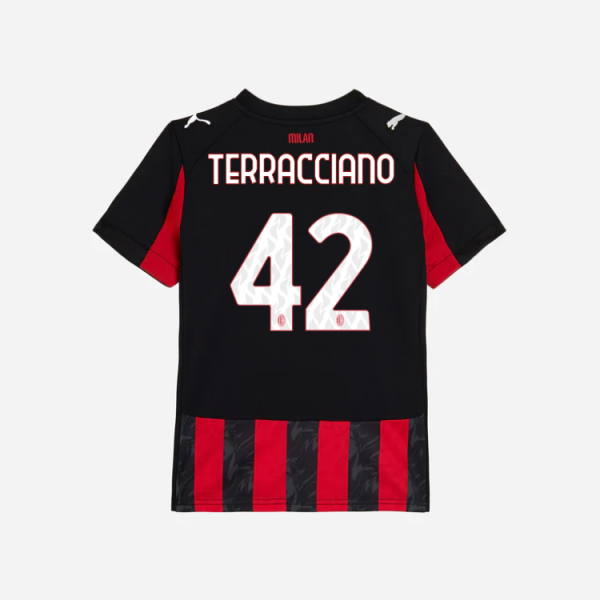 milan home 202526 kids jersey – 42 filippo terracciano Collection | AC Milan Kits Collection | AC Milan Kits