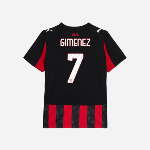 milan home 202526 kids jersey – 7 santiago gimenez Collection | AC Milan Kits Collection | AC Milan Kits