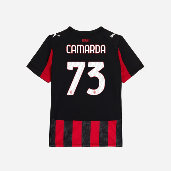 milan home 202526 kids jersey – 73 francesco camarda Collection | AC Milan Kits Collection | AC Milan Kits