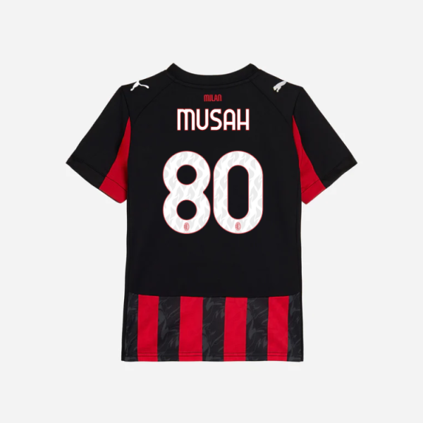 milan home 202526 kids jersey – 80 yunus musah Collection | AC Milan Kits Collection | AC Milan Kits