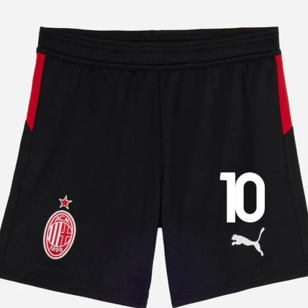 milan home 202526 kids shorts – 10 rafael leão Collection | AC Milan Kits Collection | AC Milan Kits