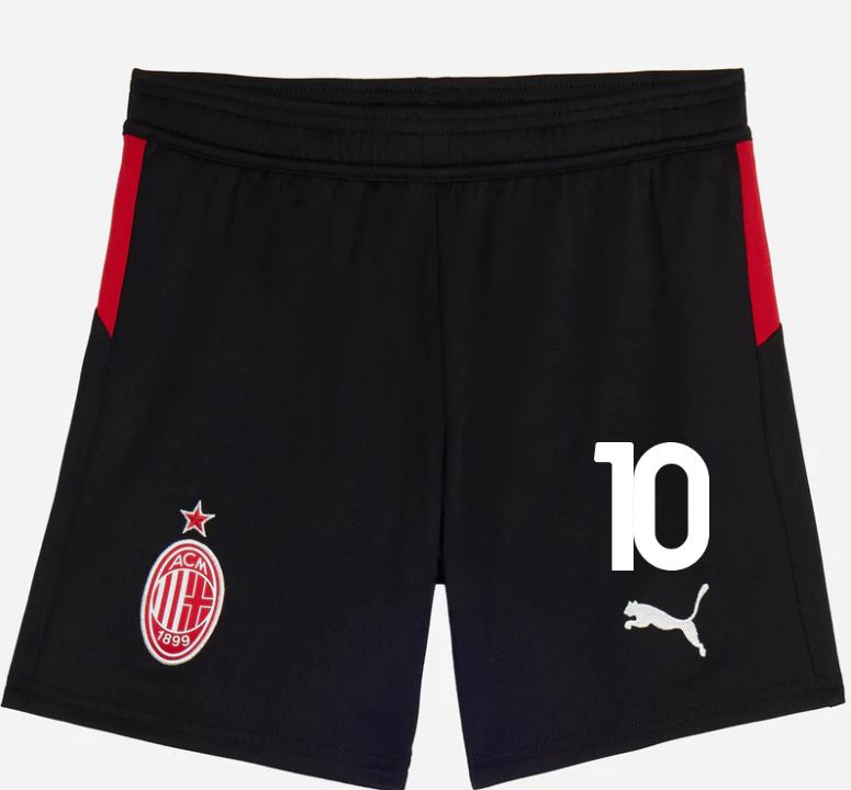 milan home 202526 kids shorts – 10 rafael leão Collection | AC Milan Kits Collection | AC Milan Kits