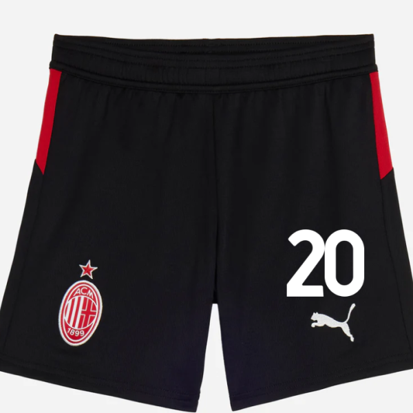 milan home 202526 kids shorts – 20 alejandro jimenez Collection | AC Milan Kits Collection | AC Milan Kits