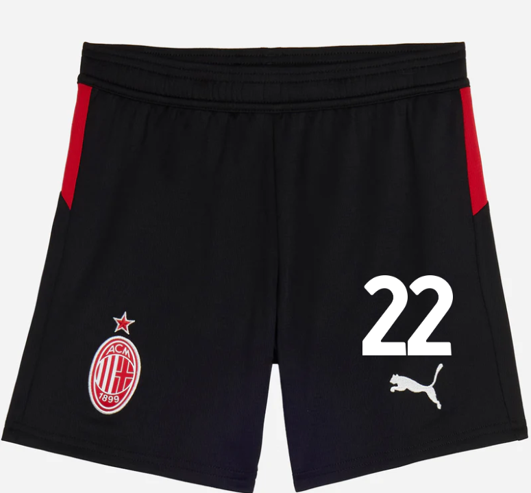 milan home 202526 kids shorts – 22 emerson royal Collection | AC Milan Kits Collection | AC Milan Kits