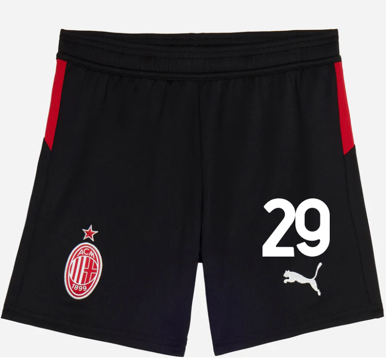 milan home 202526 kids shorts – 29 youssouf fofana Collection | AC Milan Kits Collection | AC Milan Kits