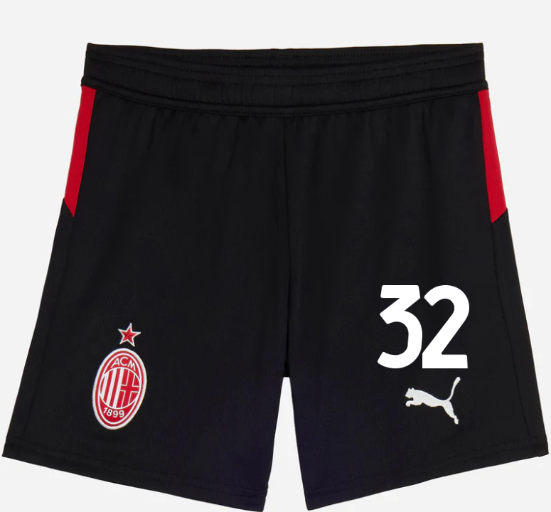 milan home 202526 kids shorts – 32 kyle walker Collection | AC Milan Kits Collection | AC Milan Kits
