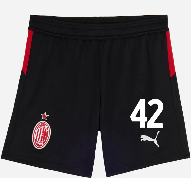 milan home 202526 kids shorts – 42 filippo terracciano Collection | AC Milan Kits Collection | AC Milan Kits