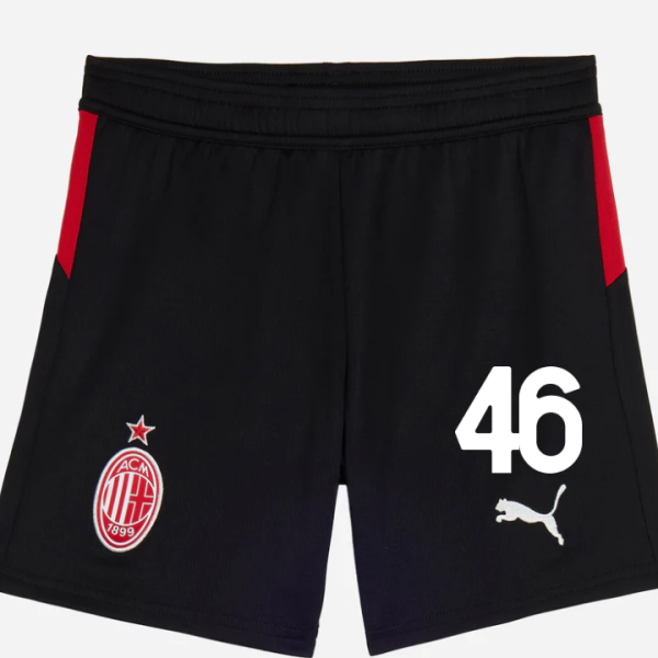 milan home 202526 kids shorts – 46 matteo gabbia Collection | AC Milan Kits Collection | AC Milan Kits