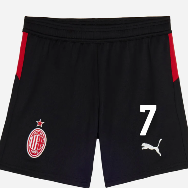 milan home 202526 kids shorts – 7 santiago gimenez Collection | AC Milan Kits Collection | AC Milan Kits