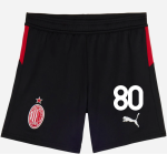 milan home 202526 kids shorts – 80 yunus musah Collection | AC Milan Kits Collection | AC Milan Kits