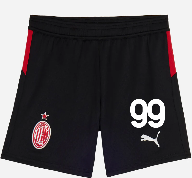milan home 202526 kids shorts – 99 riccardo sottil Collection | AC Milan Kits Collection | AC Milan Kits