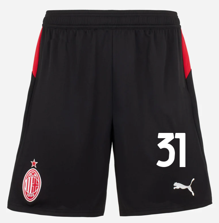 milan home 202526 shorts – 31 strahinja pavlović Collection | AC Milan Kits Collection | AC Milan Kits