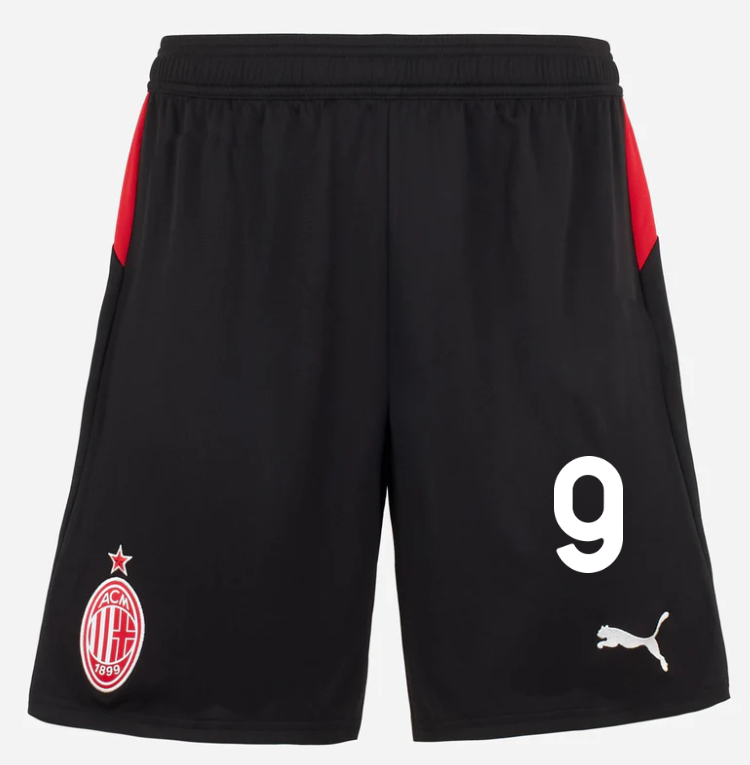 milan home 202526 shorts – 9 luka jović Collection | AC Milan Kits Collection | AC Milan Kits