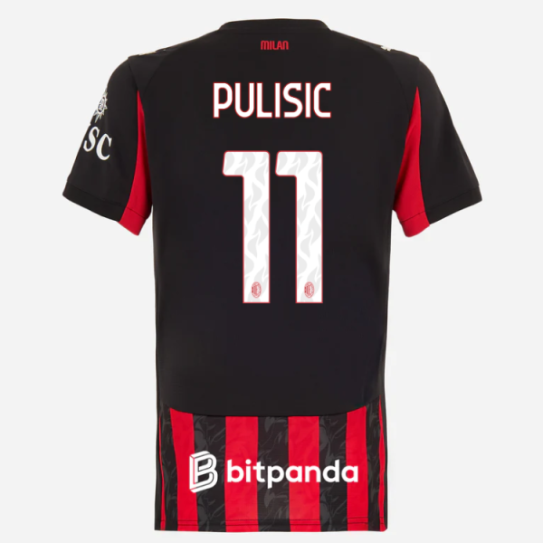 milan home 202526 woman jersey – 11 christian pulisic Collection | AC Milan Kits Collection | AC Milan Kits