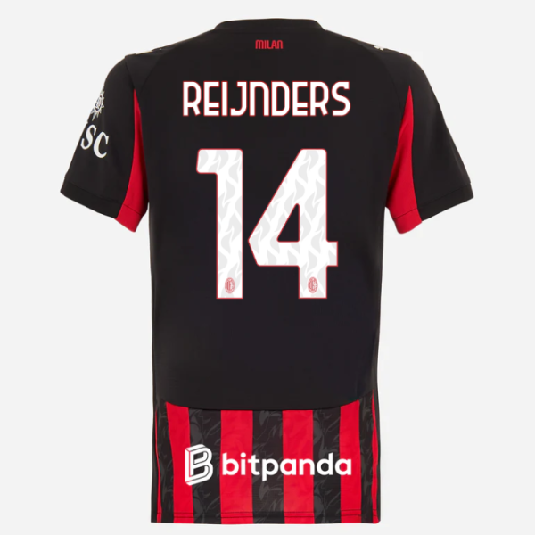 milan home 202526 woman jersey – 14 tijjani reijnders Collection | AC Milan Kits Collection | AC Milan Kits