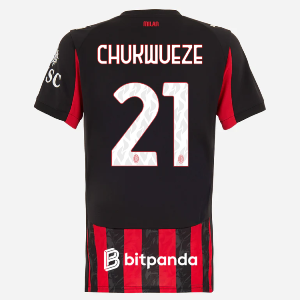 milan home 202526 woman jersey – 21 samuel chukwueze Collection | AC Milan Kits Collection | AC Milan Kits